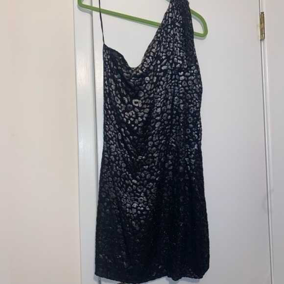 New IRO Moon Animalier Crepe Black Mini Cocktail Dress NWT - Picture 4 of 7